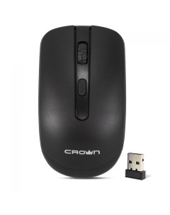 Мышь беспроводная CMM 336W 1600dpi оптическая светодиодная Wireless USB черный CMM 336W Crown