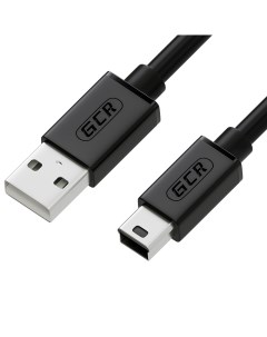 Кабель Mini USB 2 0 Bm USB 2 0 Am экранированный 30см черный GCR UM2 GCR UM2M5P BB2S 0 3m Greenconnect