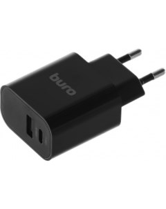 Сетевое зарядное устройство BUWD1 18Вт USB USB type C Quick Charge PD 3A черный BUWD18P110BK Buro