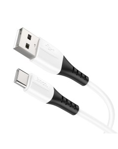 Кабель USB(Am)-USB Type-C(M), быстрая зарядка, 3А, 1 м, белый, HOCO Silicone X82 (6931474768582) Hoco