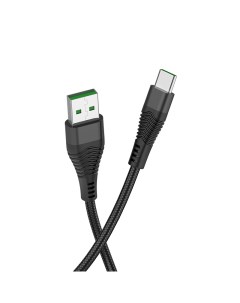 Кабель USB Type C USB экранированный 5A быстрая зарядка 1 2м черный Flash U53 6957531096344 Hoco