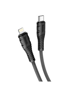 Кабель Lightning 8 pin USB Type C 1м черный nano X67 6931474755780 Hoco