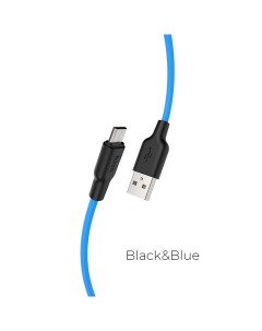 Кабель Micro USB USB 2 4A 1м черный синий x21plus 6931474711885 Hoco