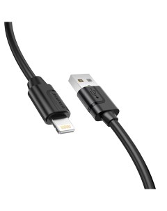 Кабель Lightning 8-pin-USB, 2.4A, 1м, черный Borofone Harmony BX55 (6931474747969)