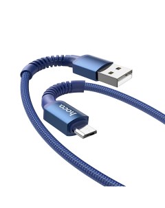 Кабель USB Micro USB 2 4A 1м синий X71 Especial 6931474758989 Hoco
