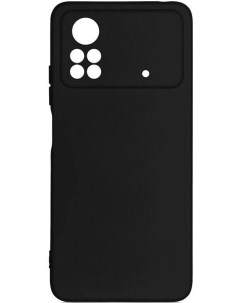 Силиконовый чехол с микрофиброй 07 DF для смартфона Poco X4 Pro 5G силикон черный DF 07 black Pooriginal