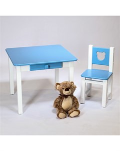 Детский стол и стул набор TEDDY деревянный из березы Simba
