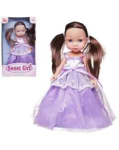 Кукла Junfa в в фиолетовом мерцающем платье с кружевами 24 см WJ 34098 Junfa toys