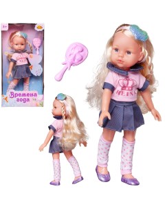 Кукла Времена года 32 см в розовой кофте и джинсовой короткой юбке PT 01855 Abtoys