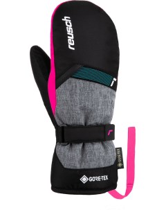 Варежки детские Flash Gore Tex Junior Mitten Black Black Melange Pink Glo 17 Reusch