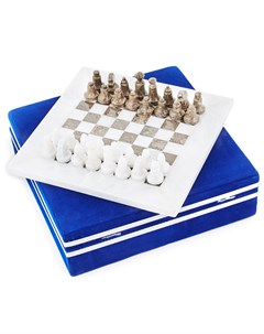 Шахматы из камня Артер Карфаген серый мрамор 20 Pakshah