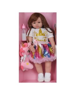 Кукла Junfa в белой кофте и яркой юбке 60 см WJ 36069 Junfa toys