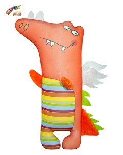 Мягкая игрушка Дракон Обнимашка оранжевый Штучки, к которым тянутся ручки
