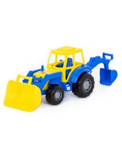 Машинка Трактор экскаватор Мастер сине желтый П 35318 сине желтый Полесье