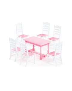 Набор мебели для кукол 6 7 элементов розовый П 54395 розовый Полесье