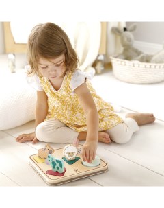 Развивающая игрушка Рамка вкладыш серия Пастель Учим цвета и домашних животных Hape