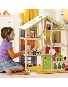 Кукольный дом для мини кукол с мебелью 33 предмета E3401_HP Hape