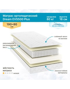 Матрас EVS500 Plus 80 на 190 см Sevendreams