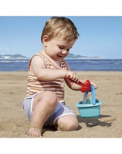 Игрушка для песка море песочница синее треугольное ведерко совок E4089_HP Hape