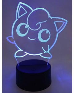 Настольный 3D ночник светильник покемон Джигглипафф Pokemon usb 7 цветов 19 см Starfriend