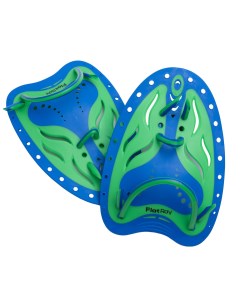 Лопатки для плавания Hand Paddles Ergo зеленый голубой S Flat ray