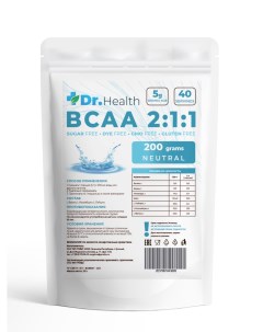 Аминокислоты BCAA Нейтральный 200г Dr.health