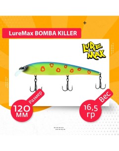 Воблер для рыбалки BOMBA KILLER LWBK120FDR 126 Luremax