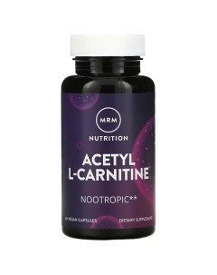 L карнитин Acetyl L Carnitine Ацетил L карнитин 60 капсул Mrm