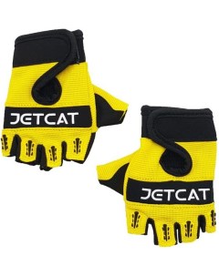 Перчатки Pro M Короткие пальцы жёлтые чёрные Jetcat