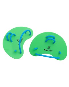 Лопатки для плавания Finger Paddles зеленый голубой Flat ray