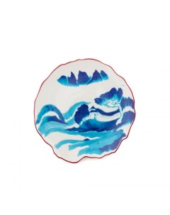 Десертная тарелка Melting Landscape d 21 Дизайнерская посуда из фарфора Seletti