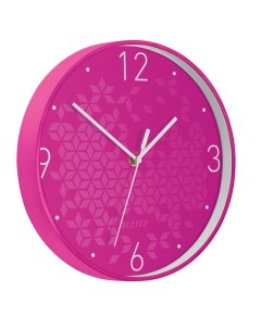 Настенные часы WOW розовые Leitz