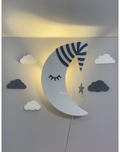 Светильник настенный ночной с выключателем луна с шляпой Рич принт продукт