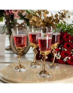 Набор бокалов для вина Королева в деревянной шкатулке 504030032 Город подарков