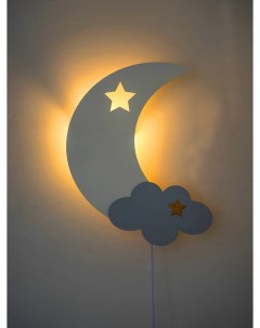 Светильник настенный ночной с выключателем луна с шляпой Рич принт продукт