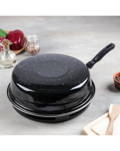 Сковорода гриль Healthy grill d 33 см антипригарное покрытие цвет чёрный Nobrand