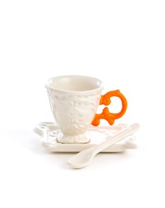 Кофейная пара I Coffee Orange Дизайнерская посуда из фарфора Seletti