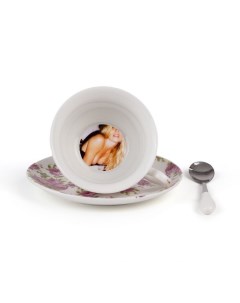 Чайная пара Lady Tarin Rose Vittoria Дизайнерская посуда из фарфора Seletti