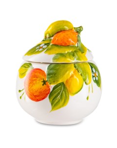 Сахарница Лимоны и апельсины керамика 10 см Edelweiss