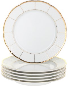 Тарелка десертная 19 см Menuet декор Отводка золото золотые держатели набор 6 шт Thun