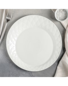 Тарелка обеденная Блик d 26 см цвет белый Magistro