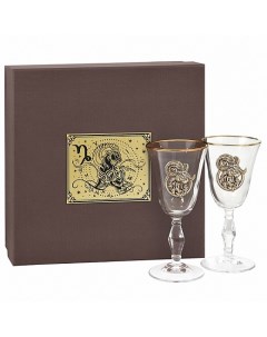 Набор бокалов для винашампанского с накладкой Козерог 10059388 Город подарков