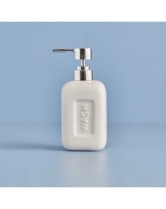 Диспенсер дозатор для жидкого мыла керамика Vasilisi белый Bella maison