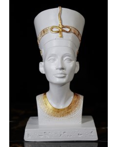 Статуэтка 16 см Гипс белое золото Нефертити Царица Египта Sntart