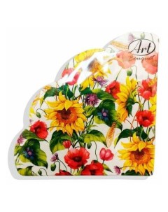 Салфетки бумажные Солнечный букет 32 см 12 шт Art bouquet