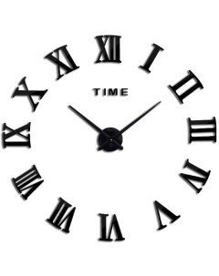 Часы настенные механические Diy римские цифры 120 см черные Jjt