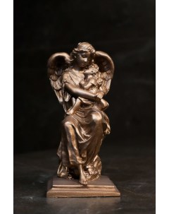 Статуэтка для интерьера 20 см Гипс бронзовая Ангел с младенцем Sntart
