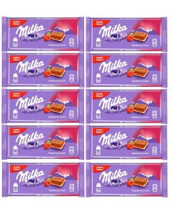 Шоколадная плитка Raspberry Creme Милка Малиновый Крем Германия 100 г по 10 шт Milka