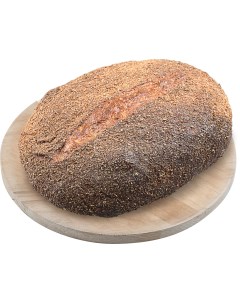 Хлеб подовый овальный ржано пшеничный целый с отрубями 500 г Nobrand