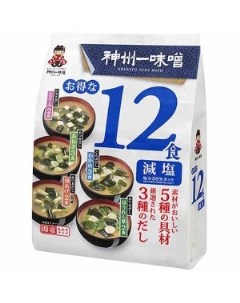 Суп Мисо с пониженным содержанием соли порционный 12 порций 181 г Miyasaka
